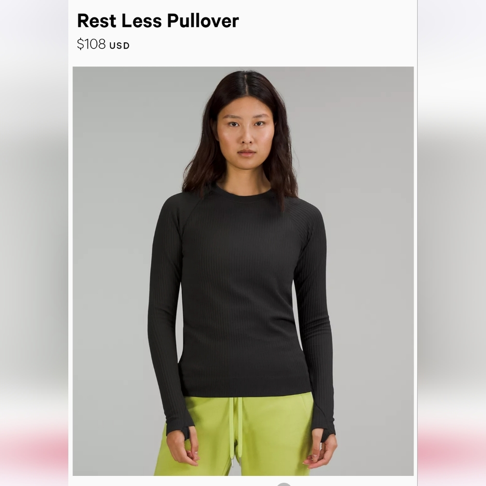 Lululemon Rest Less Black Pullover - image 2